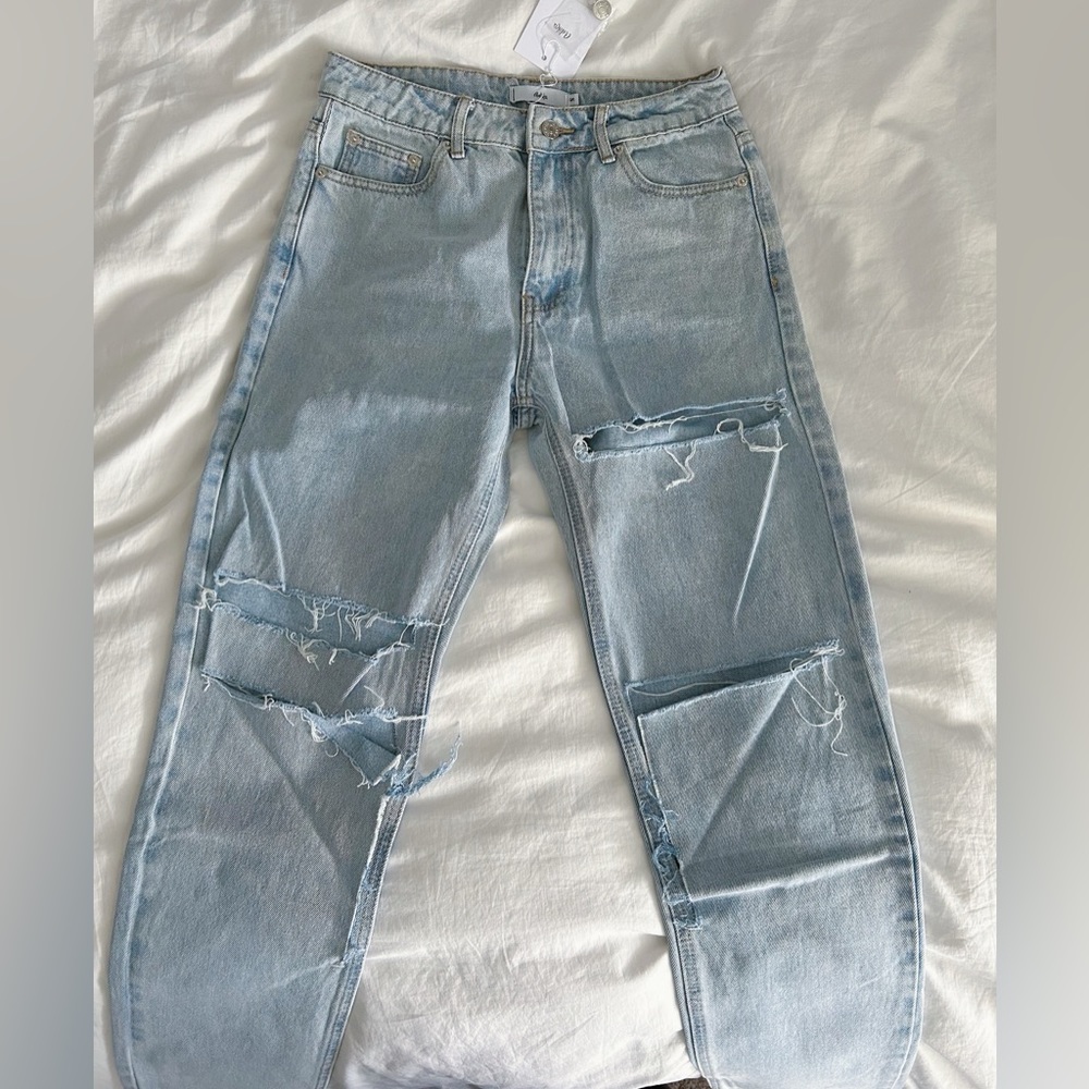 Adika Ripped Straight Jeans - Picture 2 of 5